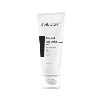 خرید ژل شستشوی صورت لایه بردار Timevit ویتالیر 200ml