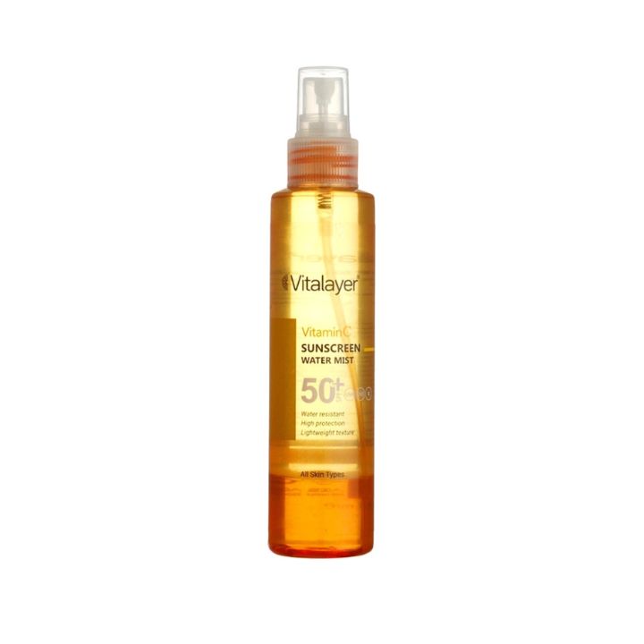 خرید اسپری دو فاز ضد آفتاب حاوی ویتامین سی SPF50 ویتالیر 150ml